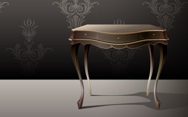 Small table drawer damask pattern free wallpaper for desktop - medium preview image