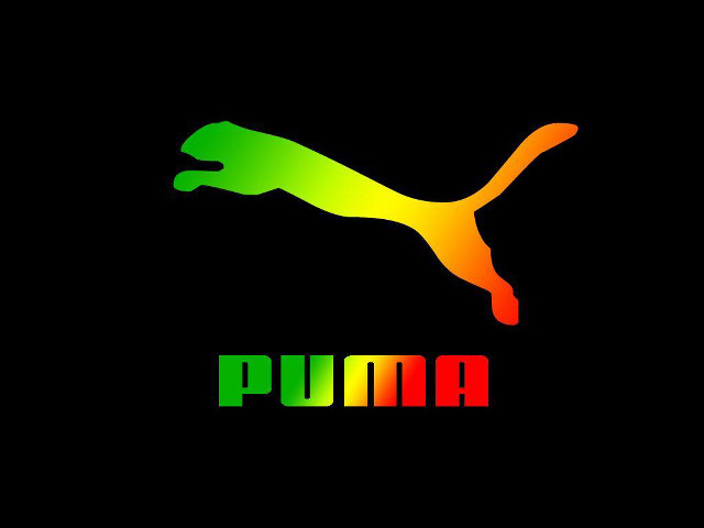 Colorful logo dog black background free wallpaper for desktop - medium preview image