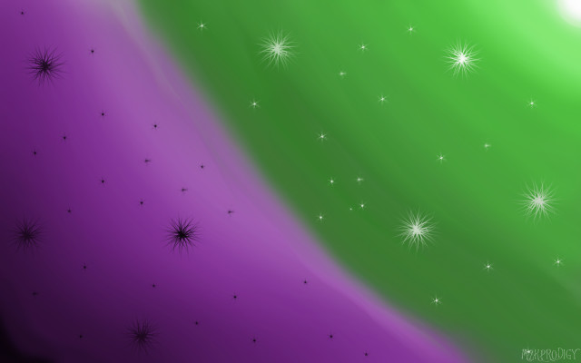 Green purple background stars moon free wallpaper for desktop - medium preview image