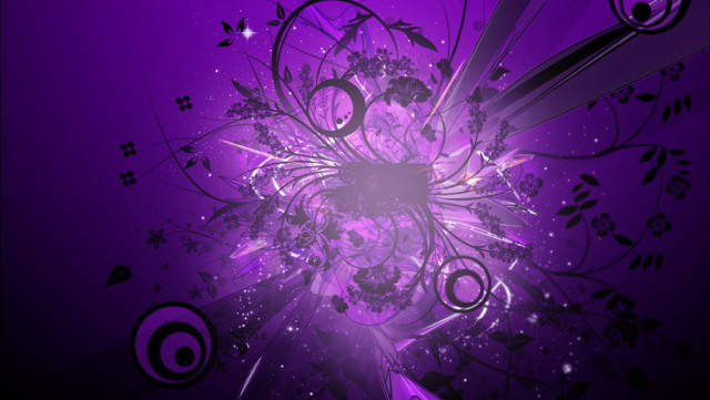 Purple background floral design star free wallpaper for desktop - medium preview image