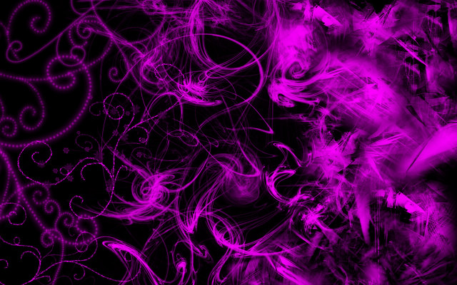 Purple background swirls bubbles black free wallpaper for desktop - medium preview image