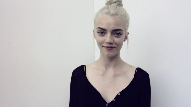 Woman ponytail smile black shirt free wallpaper for desktop - medium preview image