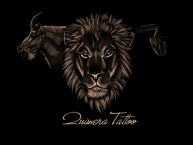 Lion horned head sword mouth free wallpaper for desktop - medium preview image