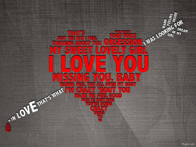 Heart shaped word art i #2 free wallpaper for desktop - medium preview image