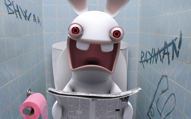 Toilet newspaper bunny face toilet free wallpaper for desktop - medium preview image