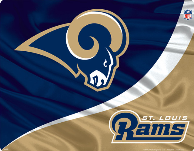Rams logo blue gold background free wallpaper for desktop - medium preview image
