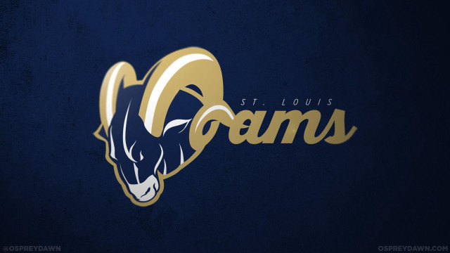 Rams logo blue background gold free wallpaper for desktop - medium preview image