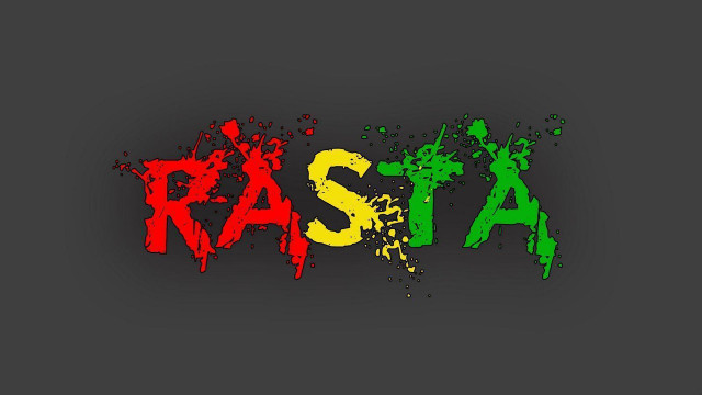 Rasta text black background red free wallpaper for desktop - medium preview image