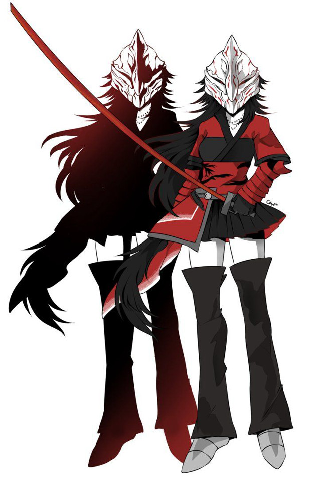 Anime characters swords armor back #2 free wallpaper for mobile - medium preview image