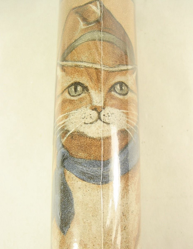 Cat glass tube blue ribbon free wallpaper for mobile - medium preview image