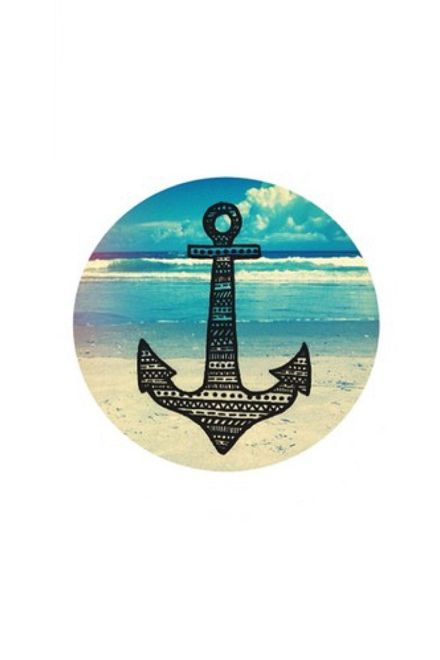 Anchor beach sky circle blue free wallpaper for mobile - medium preview image