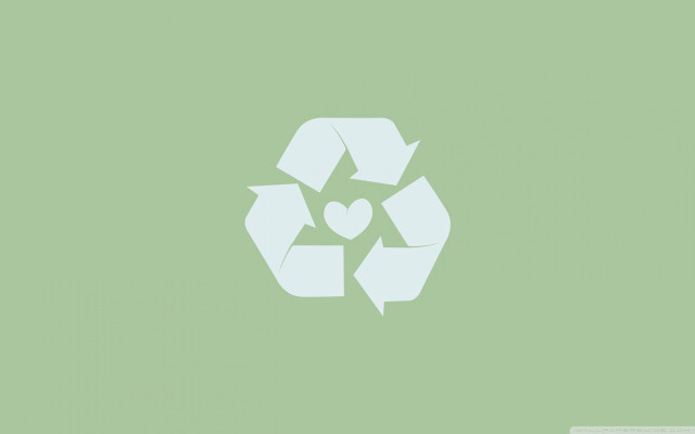 Recycler heart rectangles green background free wallpaper for desktop - medium preview image