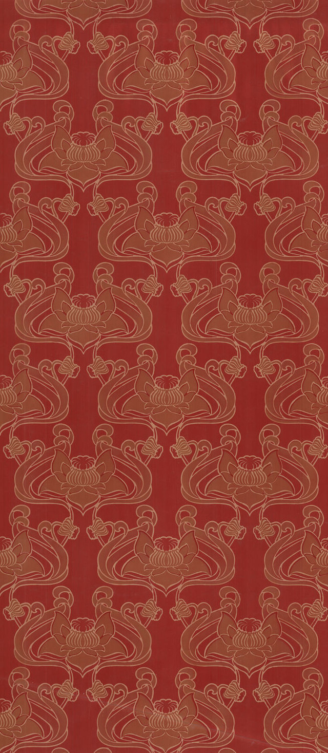 Red gold wallpaper wavy lines free wallpaper for mobile - medium preview image