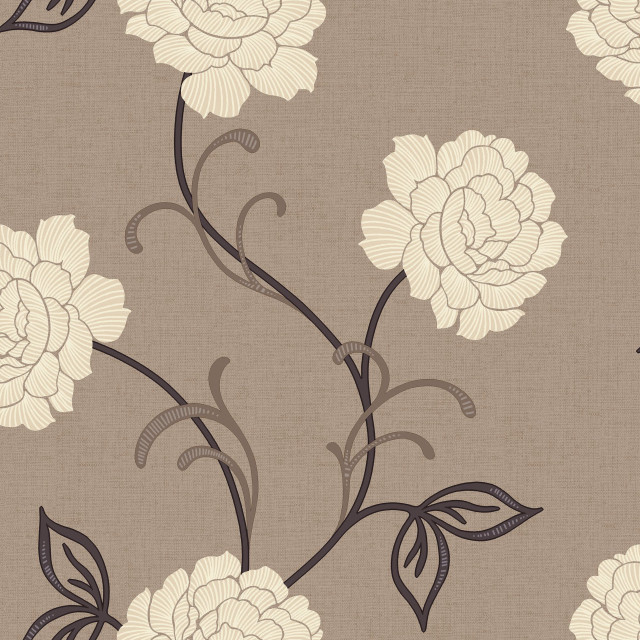 Flower pattern brown background black free wallpaper for tablet - medium preview image