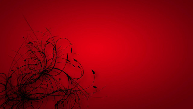 Red background black swirls pattern #2 free wallpaper for desktop - medium preview image