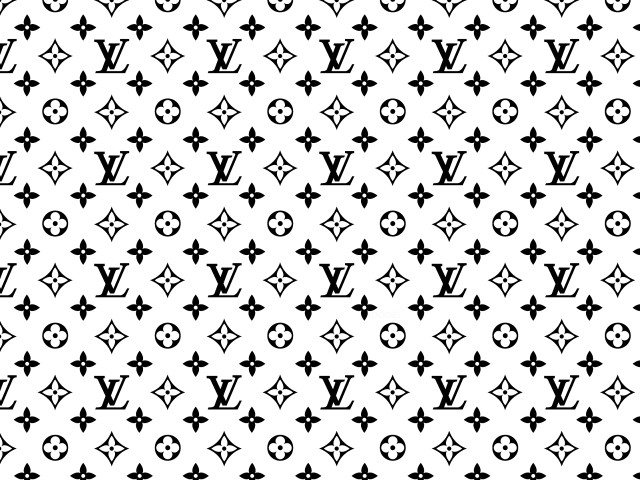 Black white louis vuitton pattern free wallpaper for desktop - medium preview image