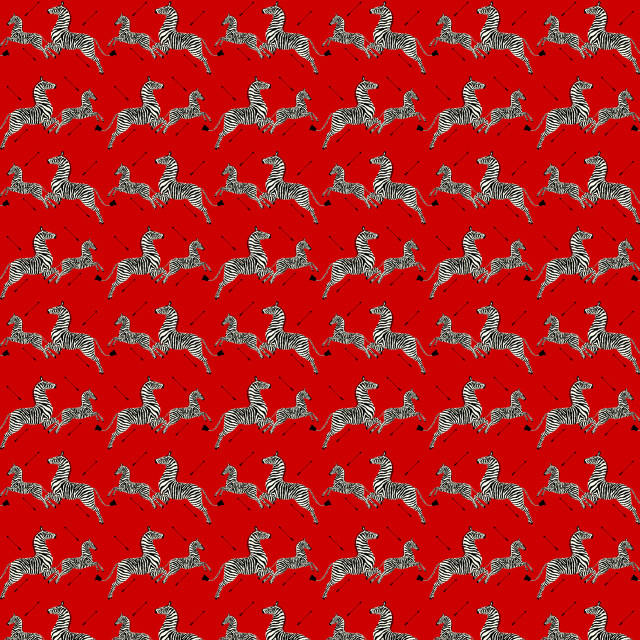 Red zebra pattern blackdot mosaic free wallpaper for tablet - medium preview image