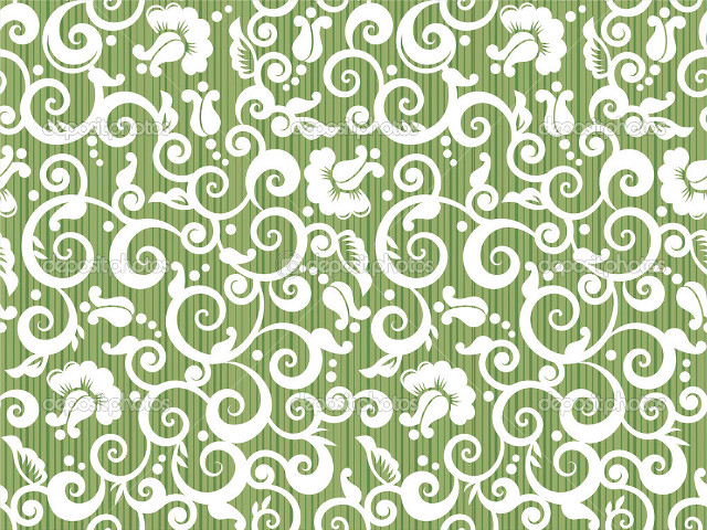 Floral swirls leaves striped royalty free wallpaper for desktop - medium preview image
