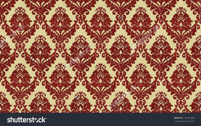 Red beige damask pattern floral free wallpaper for desktop - medium preview image