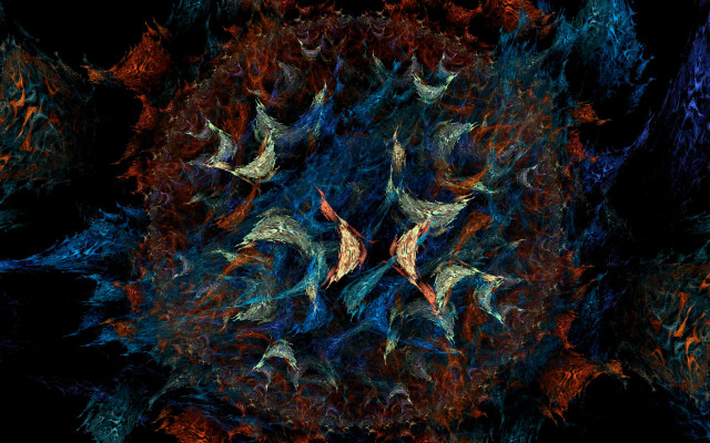 Star flames smoke blue computer free wallpaper for desktop - medium preview image