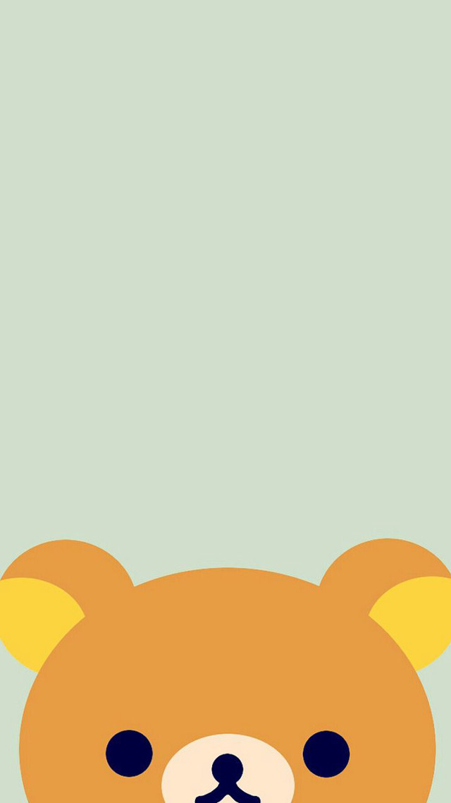 Brown bear blue nose green free wallpaper for mobile - medium preview image