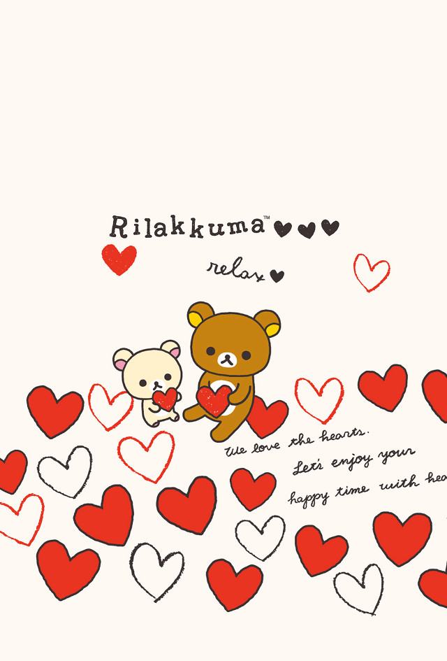 Teddy bears pile of hearts free wallpaper for mobile - medium preview image