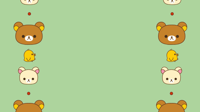 Bear bird green minimalist vector free wallpaper for desktop - medium preview image
