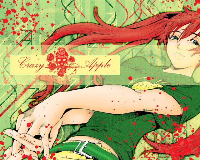 Girl red hair green shirt free wallpaper for desktop - medium preview image
