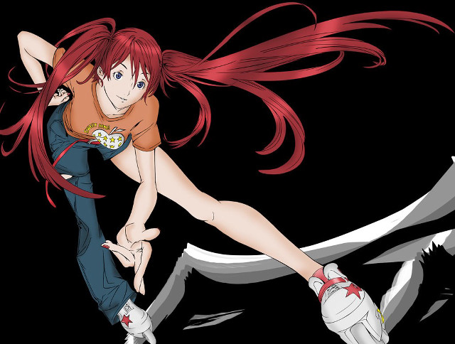 Red hair dancing short skirt free wallpaper for desktop - medium preview image