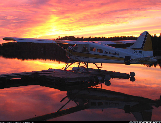 Plane dock water sunset dawn free wallpaper for desktop - medium preview image
