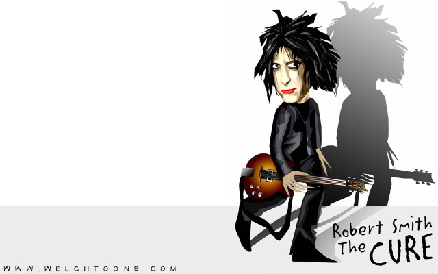 Cartoon person guitar shadow illustration free wallpaper for desktop - medium preview image