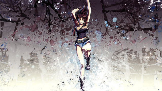 Woman dancing water arms up free wallpaper for desktop - medium preview image