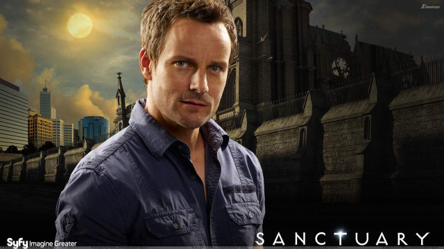 Man blue shirt castle clock free wallpaper for desktop - medium preview image