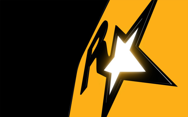 Star trek logo black yellow free wallpaper for desktop - medium preview image