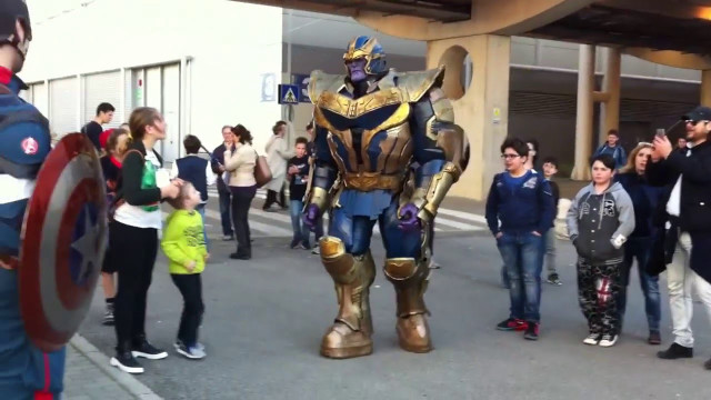 Man street costume group police free wallpaper for desktop - medium preview image