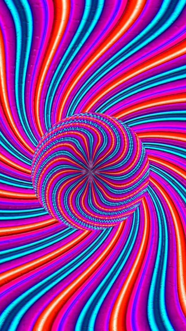 Colorful psychedelic swirl black hole free wallpaper for mobile - medium preview image