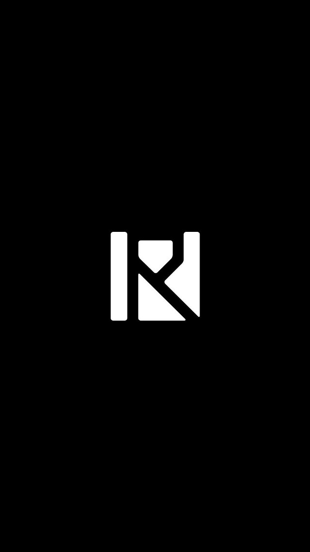 Black white logo letter k free wallpaper for mobile - medium preview image