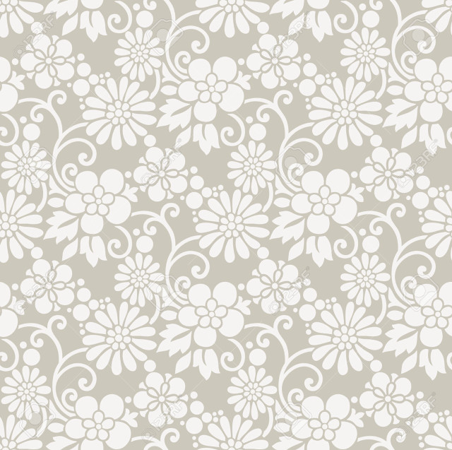 White floral pattern gray background free wallpaper for tablet - medium preview image