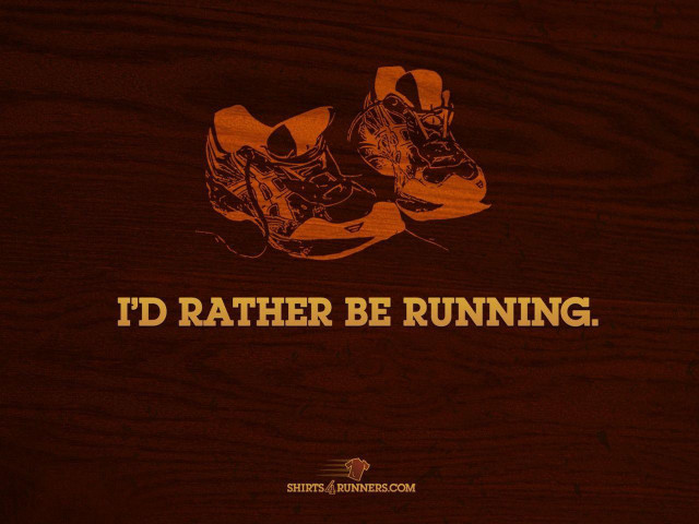 Id rather be running shoes free wallpaper for desktop - medium preview image