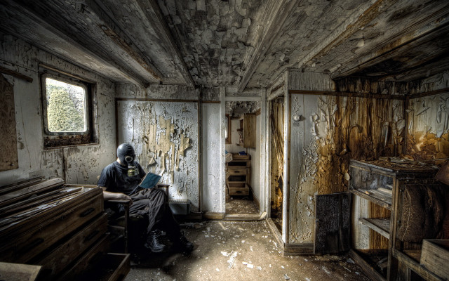 Man sitting room window desk free wallpaper for desktop - medium preview image