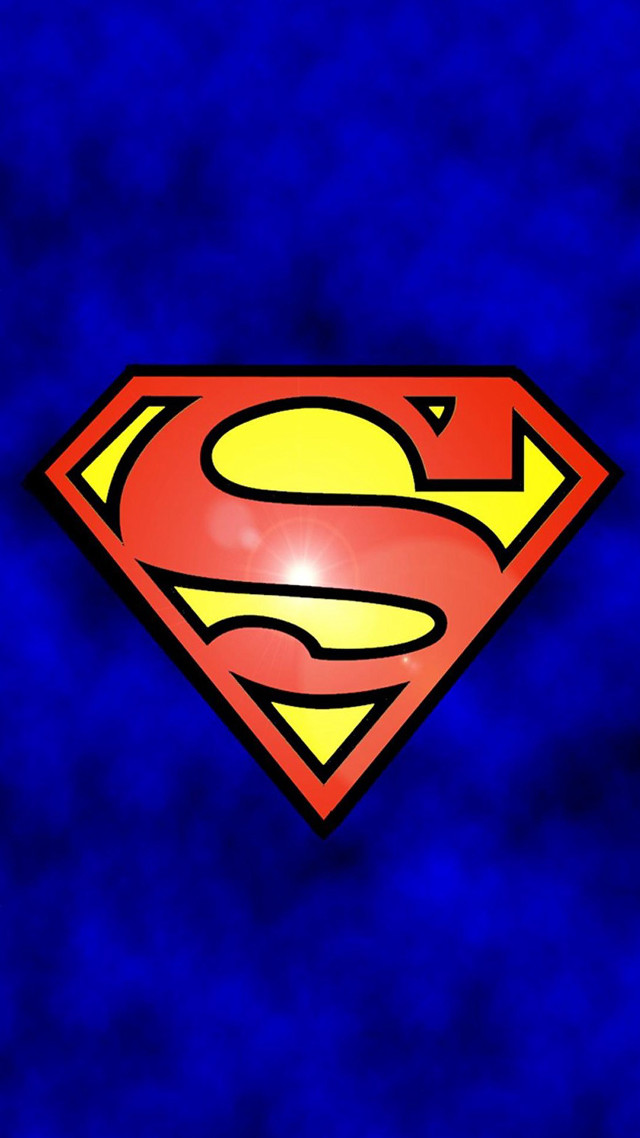 Superman logo blue background red #3 free wallpaper for mobile - medium preview image