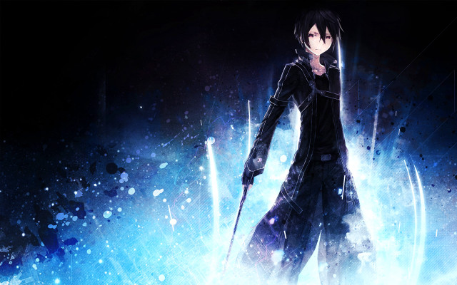 Gothic anime snowman sword aurora free wallpaper for desktop - medium preview image