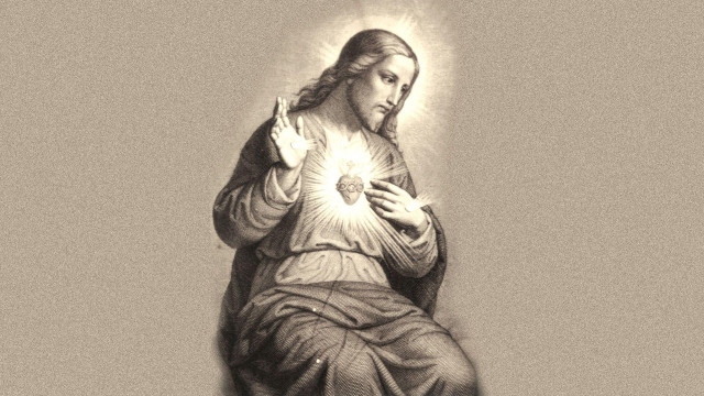Jesus statue heart light shining free wallpaper for desktop - medium preview image