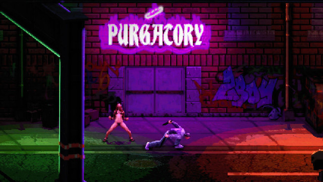 Man woman dancing purple sign free wallpaper for desktop - medium preview image