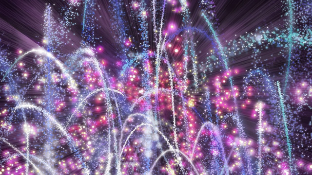 Colorful fireworks display lights streamers free wallpaper for desktop - medium preview image
