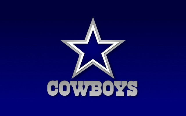 Blue background silver star cowboys free wallpaper for desktop - medium preview image