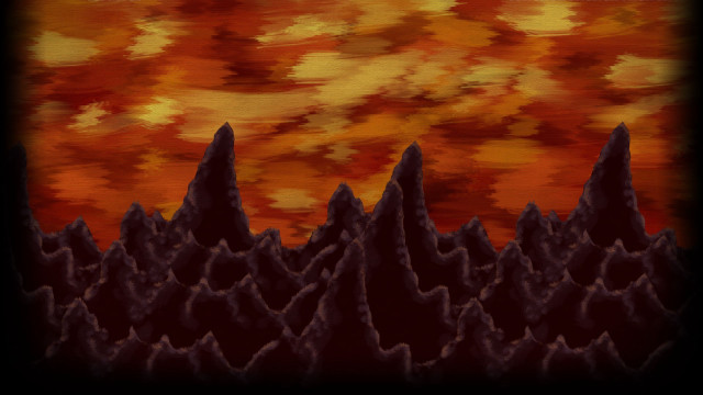 Mountain range red sky yellow free wallpaper for desktop - medium preview image