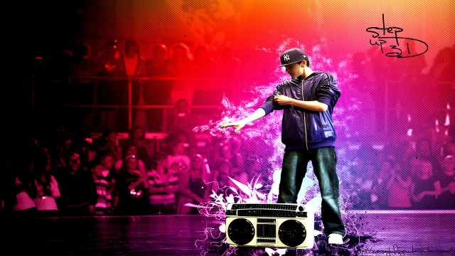 Man stage boombox crowd performance free wallpaper for desktop - medium preview image