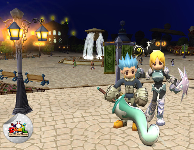 Animated couple night street light free wallpaper for desktop - medium preview image