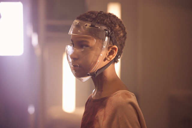 Young boy protective mask safety free wallpaper for desktop - medium preview image